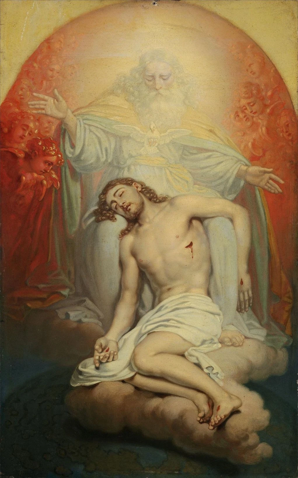 Бог Отец, созерцающий мертвого Христа. Начало 1820-х. Картон, масло.<br>Изображение: Государственная Третьяковская галерея, Москва