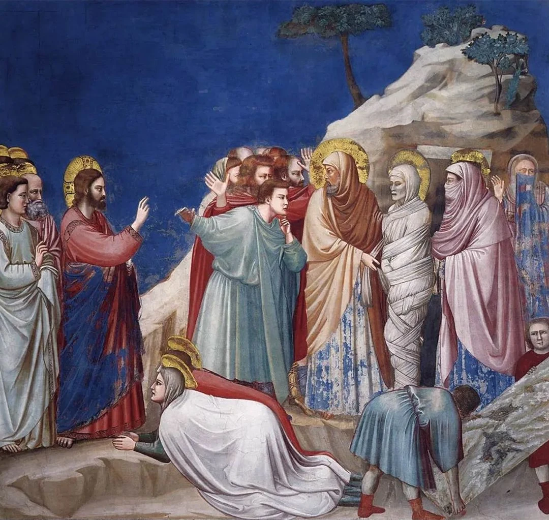 Воскрешение Лазаря. 1302–1305. Фреска. Фрагмент.<br>Изображение: Капелла Скровеньи, Падуя. 