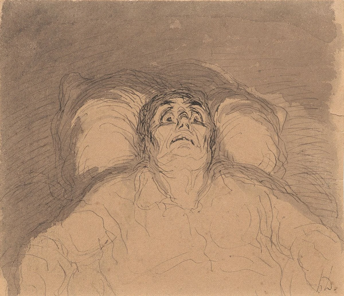 Мнимый больной. Бумага, перо, кисть, тушь. <br>Изображение: Штеделевский художественный музей, Франкфурт-на-Майне