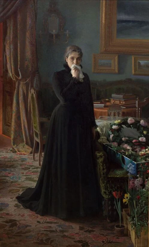 Неутешное горе. 1884. Холст, масло. <br>Изображение: Государственная Третьяковская галерея, Москва