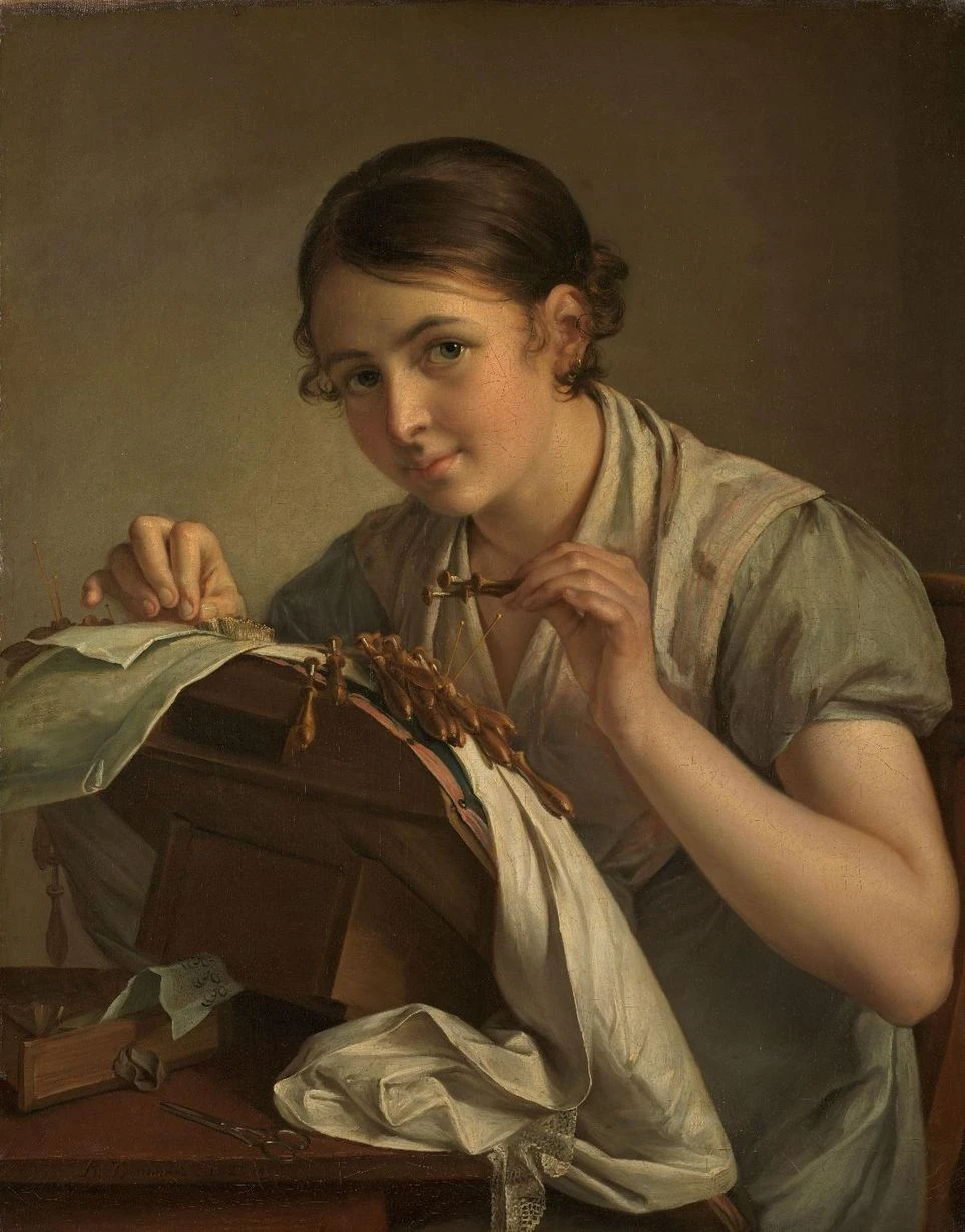 Кружевница. 1823. Холст, масло.<br>Изображение: Государственная Третьяковская галерея, Москва