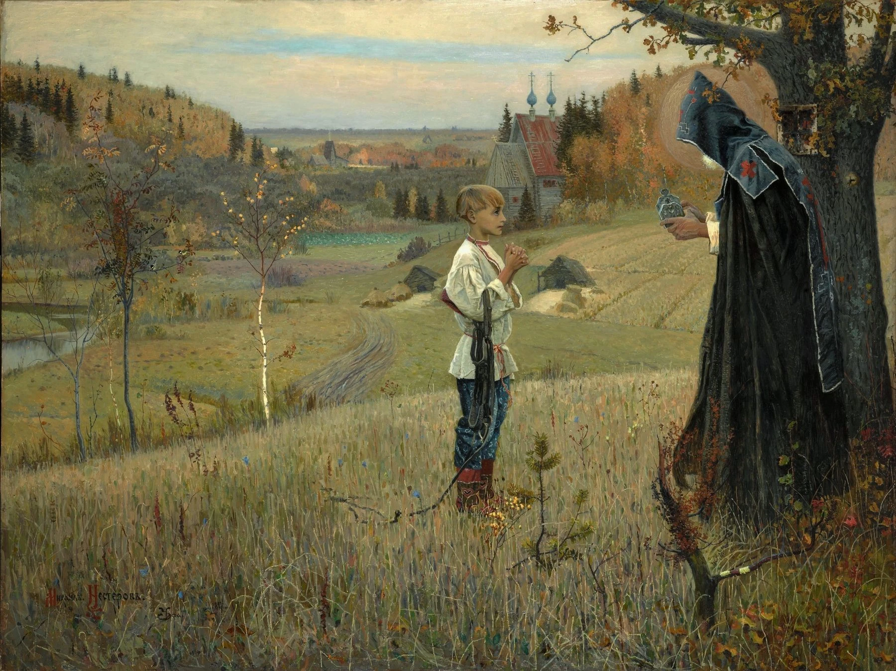 Видение отроку Варфоломею. 1889–1890. Холст, масло.<br>Изображение: Государственная Третьяковская галерея, Москва