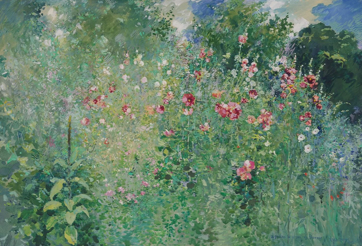 Сад — это море цветов. 1912. Картон, акварель. <br>Изображение: Бостонский музей изящных искусств