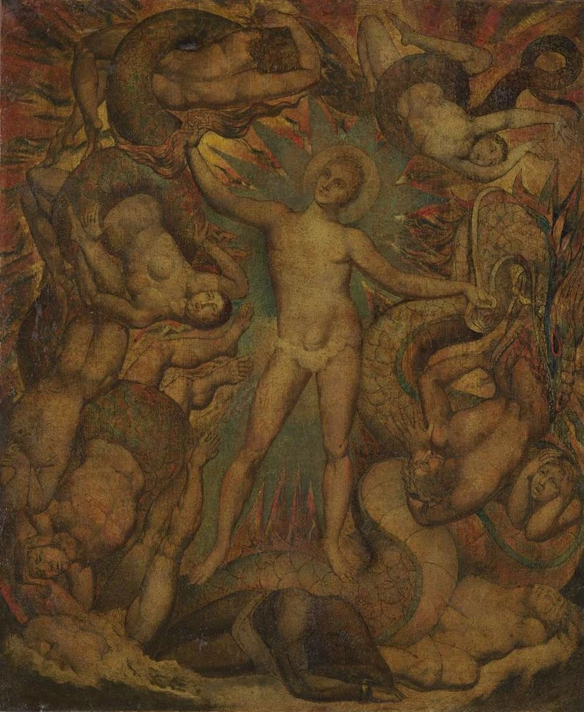 Духовная форма Нельсона, укрощающая Левиафана. 1805–1809. Холст, темпера.<br>Изображение: галерея Тейт, Лондон