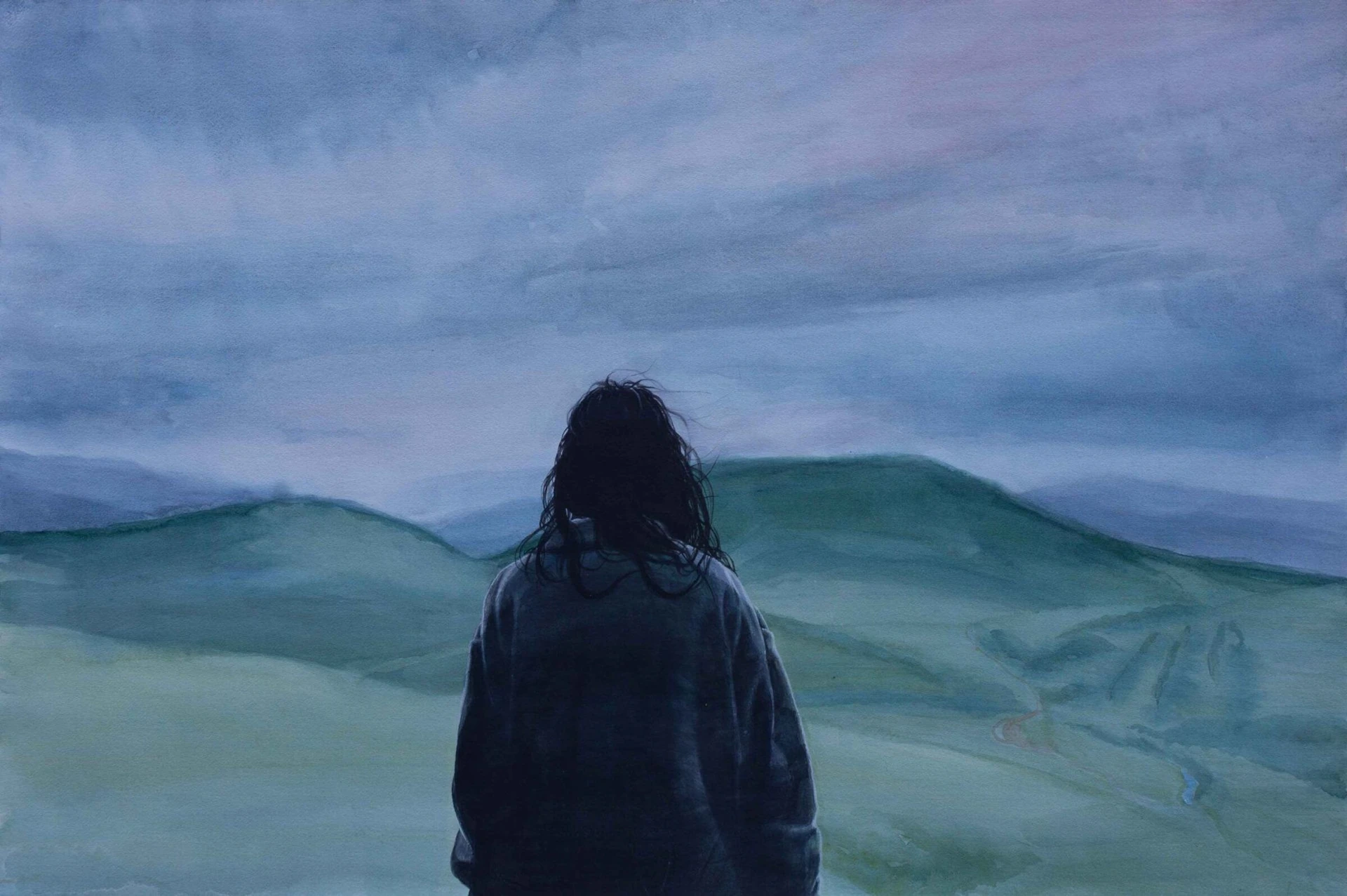 Даша. Из серии «Время настоящее, пространство линейное». 2025. Бумага, акварель.<br>
Изображение: evgeniyaburavleva.pro