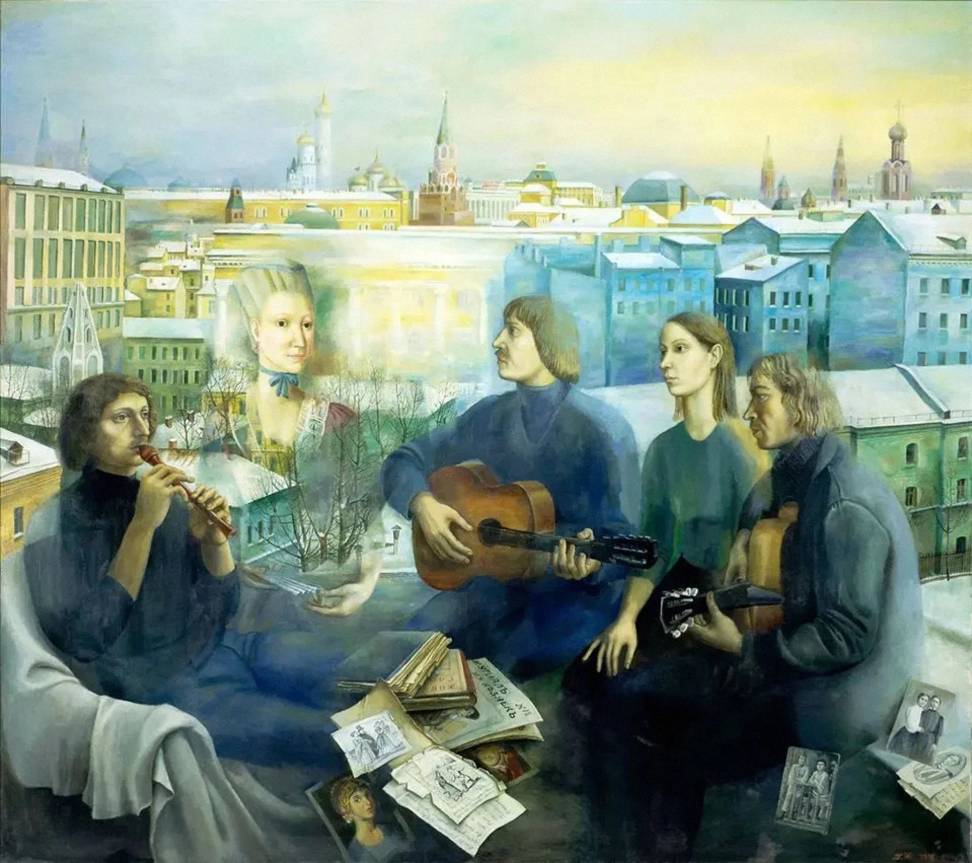 Московский вечер. 1978. Холст, масло.<br>Изображение: Государственная Третьяковская галерея, Москва