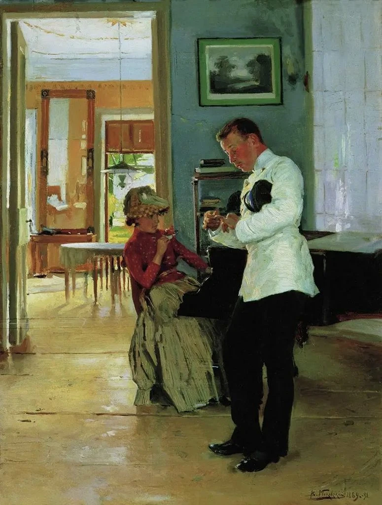 Объяснение. 1891. Холст, масло.<br>Изображение: Государственная Третьяковская галерея, Москва