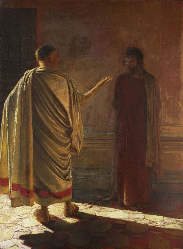 «Что есть истина?» Христос и Пилат. 1890. Холст, масло.<br>Изображение: Государственная Третьяковская галерея, Москва