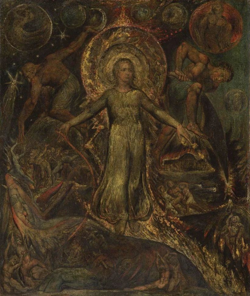 Духовная форма Питта, направляющая Бегемота. 1805. Холст, темпера, золото.<br>Изображение: галерея Тейт, Лондон