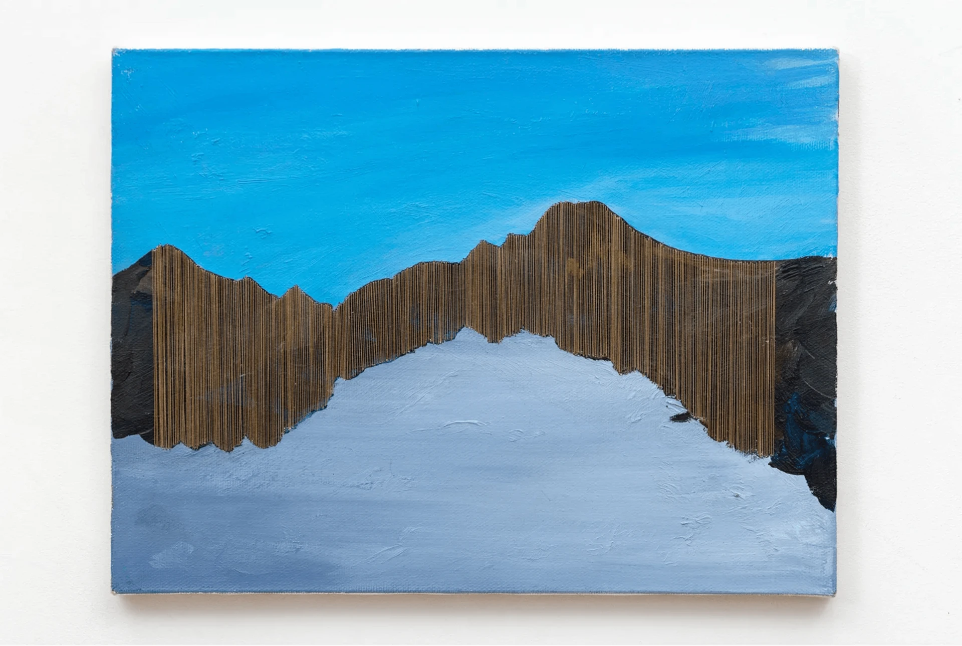 Воспоминание. Красная поляна. 2022. Из серии «Memories». Холст, акрил, масло, вышивка хлопковой нитью.<br>
Изображение: Галерея Анна Нова, Санкт-Петербург