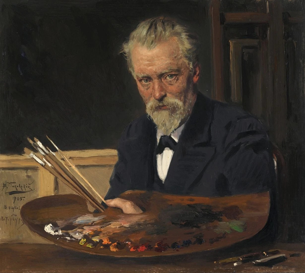 Автопортрет. 1905. Дерево, масло.<br>Изображение: Государственная Третьяковская галерея, Москва