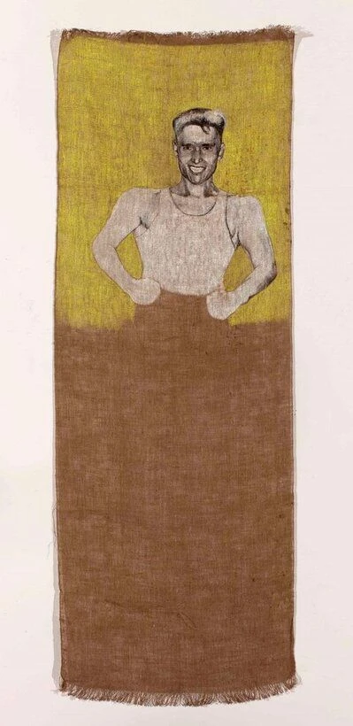 Портрет Г. Гурьянова. 1980-е. Мешковина, масло.<br>Изображение: Аукционный дом Vladey