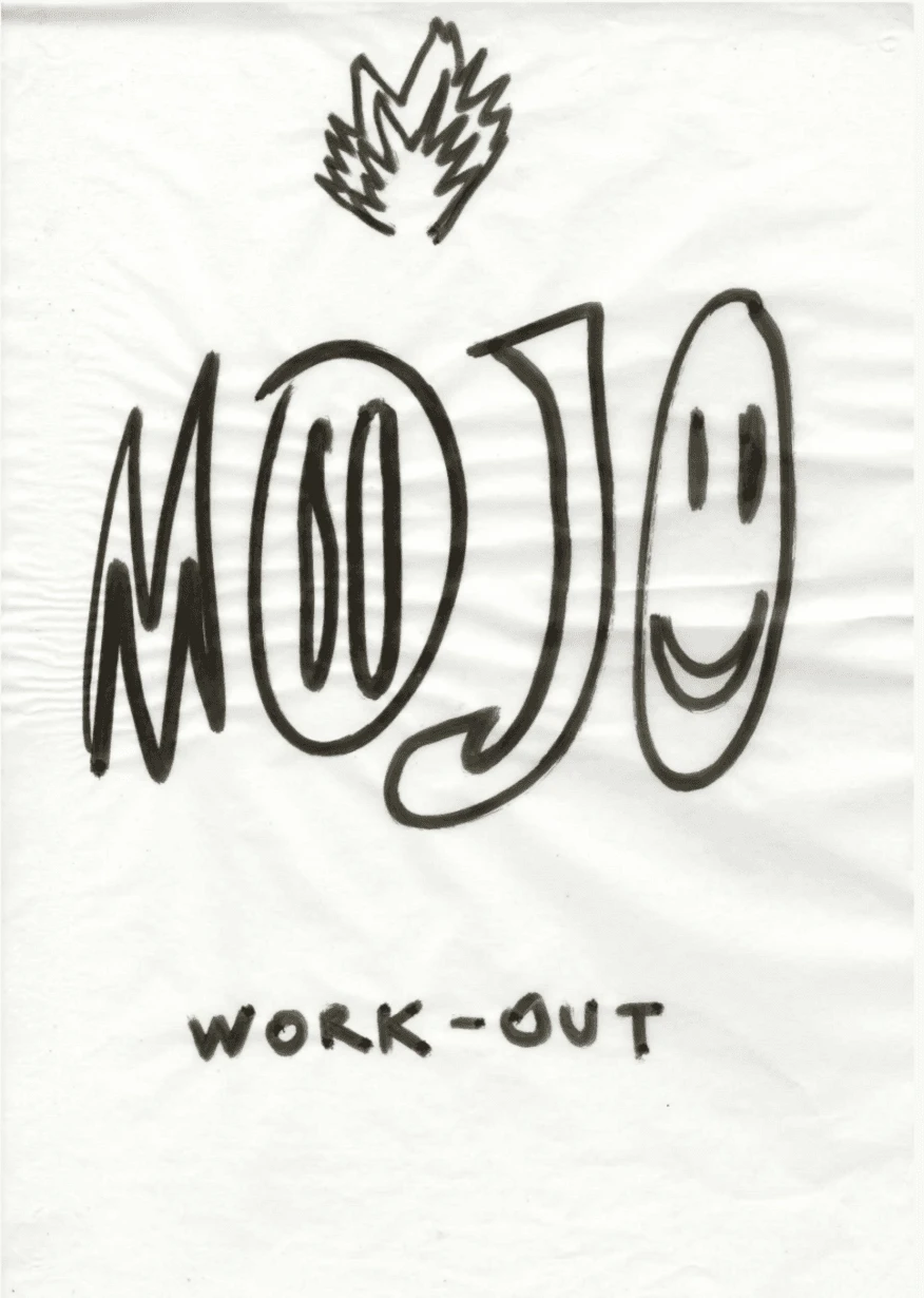 Mojo Work-Out Poster. 2023. Калька, тушь.<br>Изображение: Галерея Shift, Москва